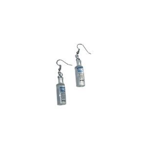 Novelty Retro Vodka Bottle Transparent Dangle Resin Earrings